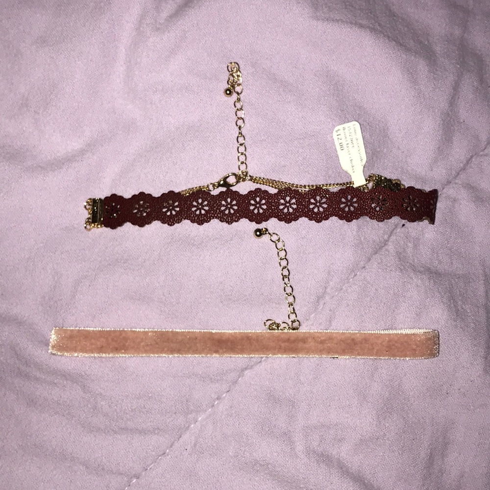 2 unworn choker necklaces